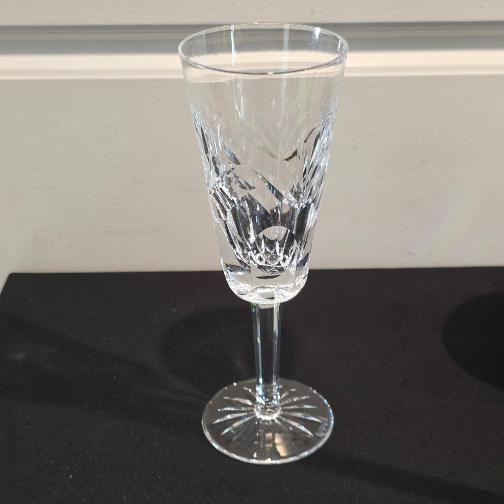 Waterford Crystal Ashling Fluted Champagne Glass‎ Luxury Cut Stemware 7.5